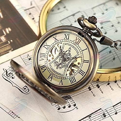 Retro Roman Mechanical Pocket Watch